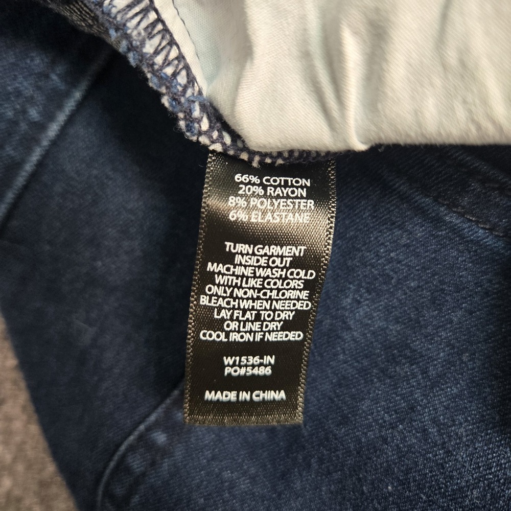 Betabrand Womens XL Petite Straight Jeans Dark Wash Stretch Denim 36x29 Pull On - Picture 5 of 13